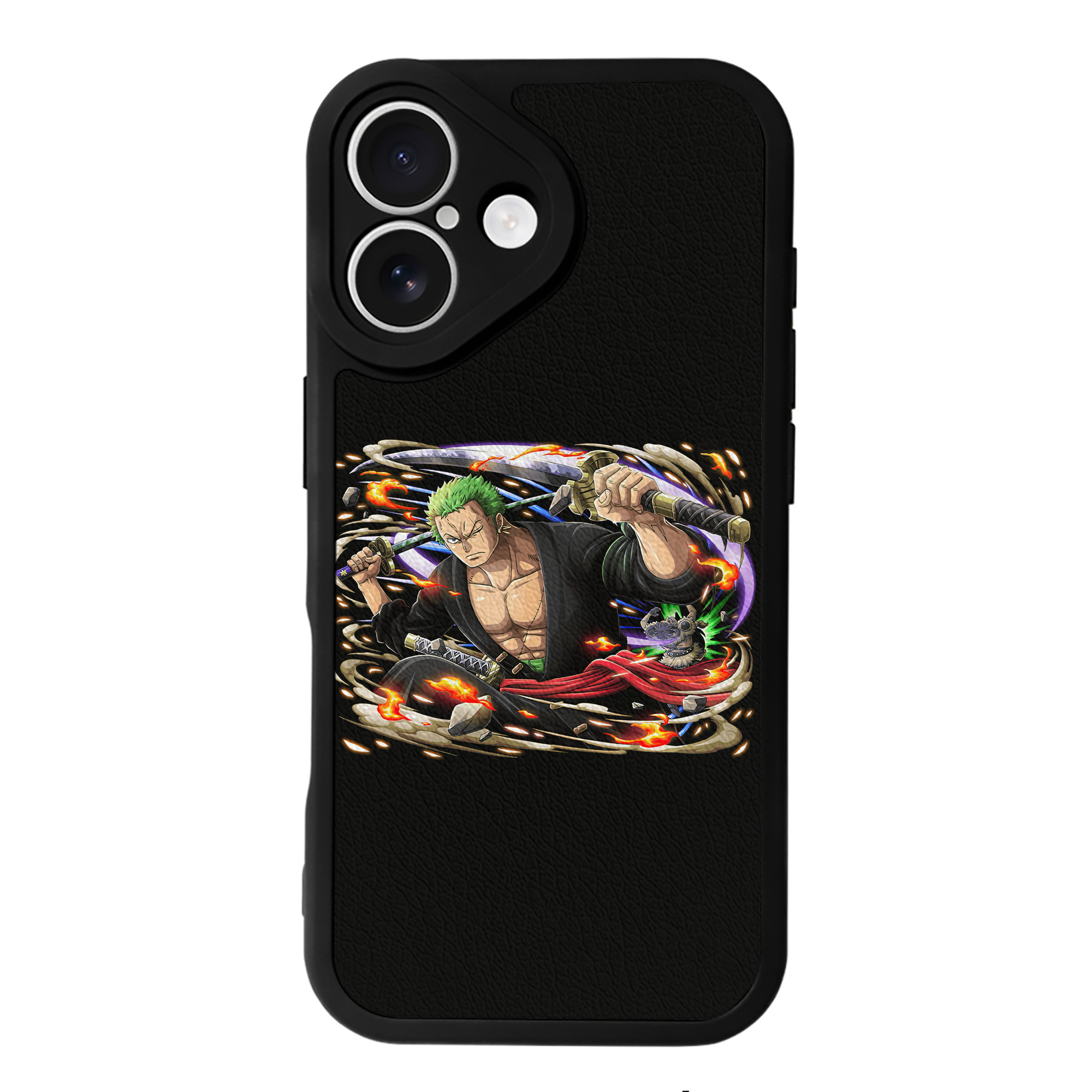 （画像用） ワンピース ロロノア・ゾロ ONE PIECE Roronoa Zoro 【iPhone 16シリーズ対応】シリコンスマホケース（レザー調） 材質：シリコン
